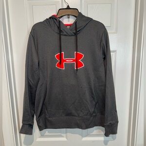 Under Armour Gray and Pink Hoodie. Size L